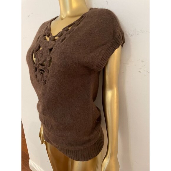 Rare Mint Women Wool Cashmere Knit Sweater Top Details & Ribbed Hem Y2K - Picture 13 of 13